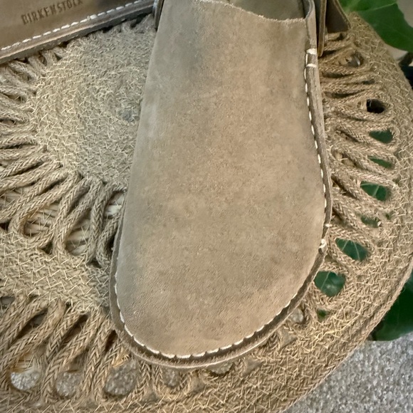 Birkenstock Lutry Tan Suede Slip-On Clogs Shoes 40 - Picture 6 of 10